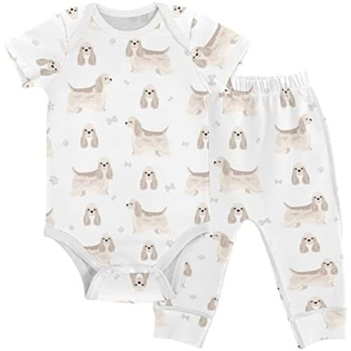 vvfelixl Baby Bodysuits Pants Sets Gnome Mushroom Short Sleeve Baby Clothes for Boys Girls 3M