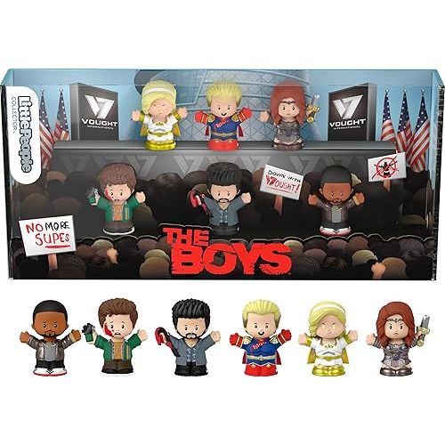 Little People Collector The Boys Special Edition Set with Character Figures in a Display Box for Adults & Fans, 6 Figures
