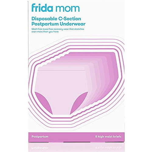 Frida Mom Disposable High Waist C-Section Postpartum Underwear | Super Soft, Stretchy, Breathable, Wicking, Latex-Free, Regular (8 Count)