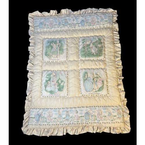 Beatrix Potter Peter Rabbit Vintage Nursery Bedding, Quilt Dust Ruffle Diapers