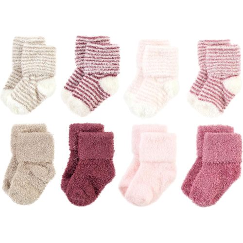 Hudson Baby Baby Girls' Cotton Rich Newborn and Terry Socks