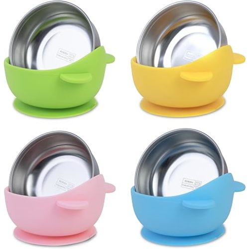 Stainless-Steel Baby Bowls with Suction- Food Grade
