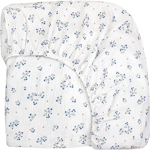 Extra Soft Muslin Fitted Crib Sheets 100% Cotton Baby Crib Sheets for Standard Crib Mattress | 28 X 52 Inches