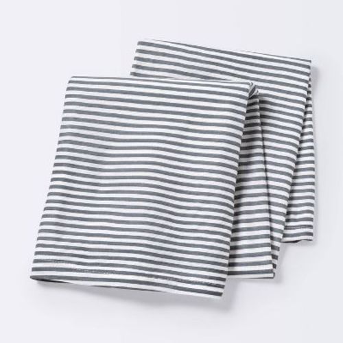 Jersey Swaddle Blanket Stripe - Cloud Island™ White/gray