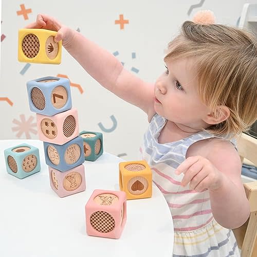 Silicone & Wooden Montessori Blocks