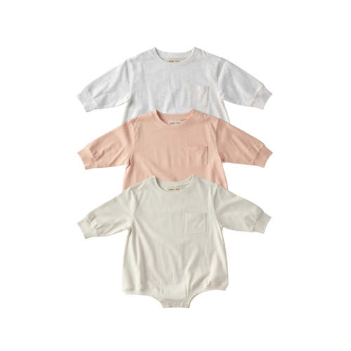 Harley Pocket Romper Bundle - Peach Powder