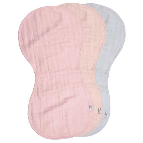 Organic Cotton Muslin Burp Cloths (3pk) - Rose Set