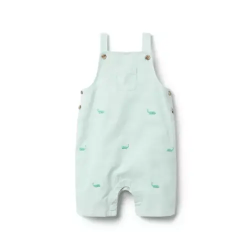 Baby Verbena Green Baby Embroidered Whale Overall by Janie and Jack