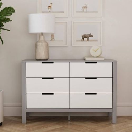 Carter's by daVinci Colby 6-Drawer Dresser - Gray and White