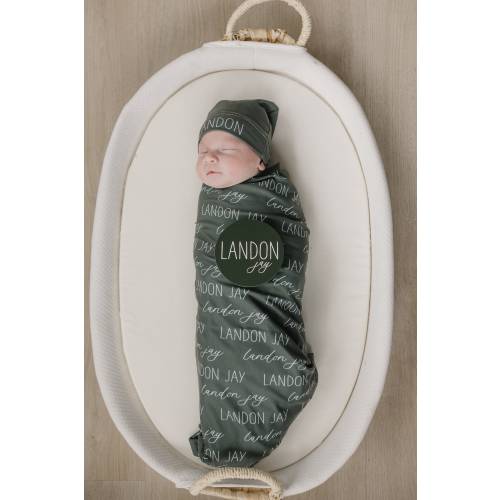 Personalized Swaddle Blanket, Optional Bundle, Newborn Coming Home Outfit Photo Props, Baby Name Announcement Sign, Baby Shower Gift JS12