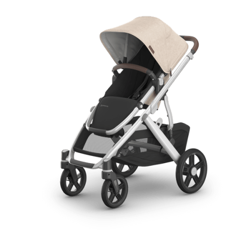 UPPAbaby Vista V3 Full-Size Stroller - Declan (Oat Melange / Silver Frame / Chestnut Leather)