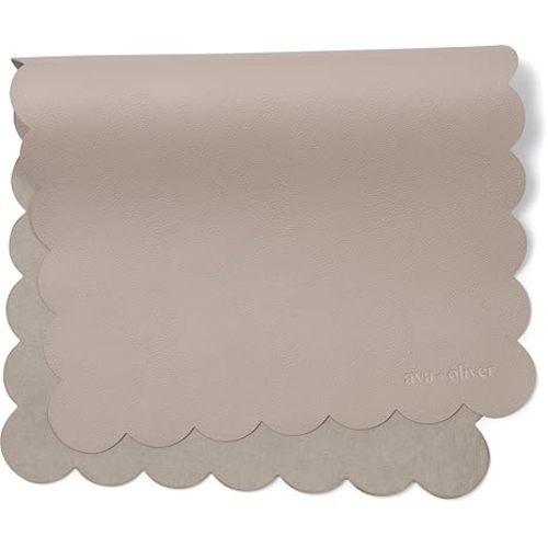 Ava + Oliver Vegan Leather Baby Changing Mat (16 X 30 in) - Multipurpose Wipeable and Portable Diaper Changing Mat - Foldable Travel Changing Mat (Grey)