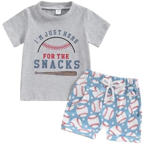 Toddler Baby Boy Summer Outfit Short Sleeve T Shirt Top Casual Shorts Set Infant Newborn Clothes 6 12 18 24 Month 2T