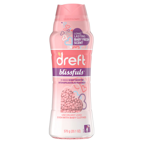 Dreft Blissfuls Baby Fresh Scent, In-Wash Scent Booster Beads, Long Lasting Freshness, 20.1 oz