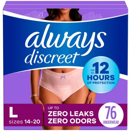 Always Discreet Incontinence Underwear Women's - Maximum Protection - Extra Large - 64ct