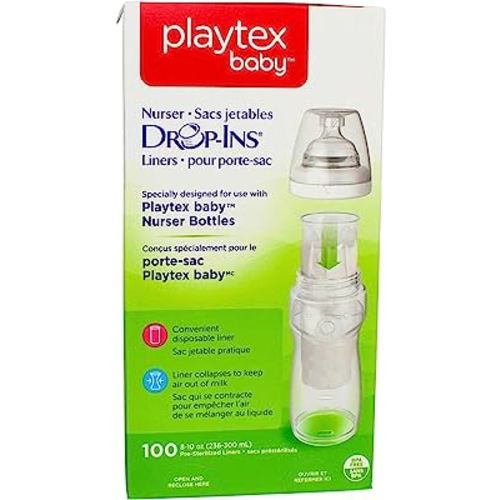 Playtex Drop-Ins 8 oz Liners, 100 ct
