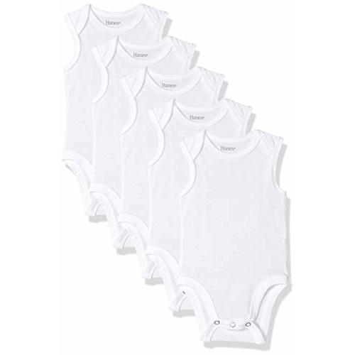 Hanes unisex-baby Baby Bodysuits, Ultimate Flexy Sleeveless for Boys & Girls, 5-pack
