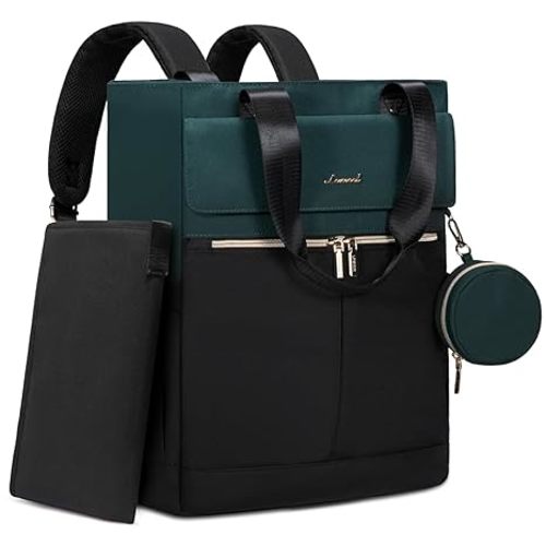 LOVEVOOK Diaper Bag Backpack with Insulated Pockets, Baby Changing Pad, Pacifier Case - Anti-Theft Travel Backpack for Women, Black-Green