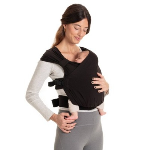 Boba Bliss 2-in-1 Hybrid Baby Carrier & Wrap, Color: Black