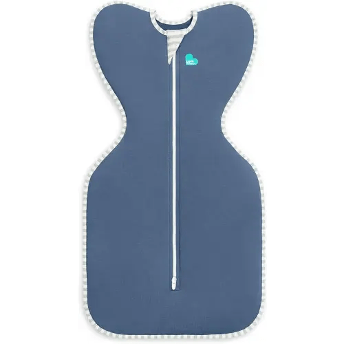 Love To Dream Swaddle, Baby Sleep Sack, Swaddle Up Self-Soothing Swaddles for Newborns, Get Longer Sleep, Snug Fit Helps Calm Startle Reflex, 1.0 Tog Sleep Sack, 8-13lb, Denim