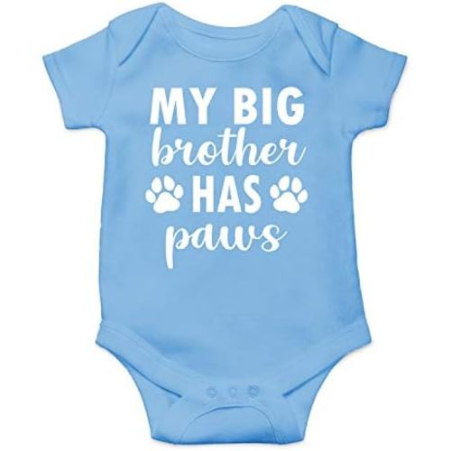 My Big Brother Has Paws - Funny Baby Essentials Bodysuit - Baby Girl Clothes Newborn Romper
