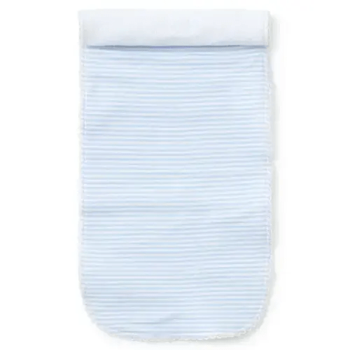 Simple Stripes Blue Burp Cloth