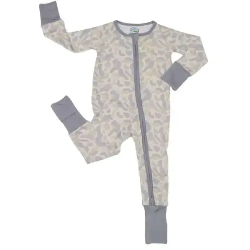 Camo Bamboo Zippy Pajamas- 6-12M