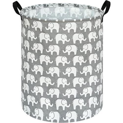 Baby Laundry Basket Kids Elephant Pattern Hamper,Large Storage Box Toy Waterproof Storage Organizer Nursery Bin Clothes,Room Decor