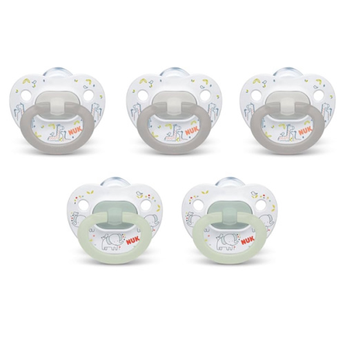 NUK Comfy Orthodontic Pacifiers for 0-6 Months – BPA-Free, 5-Pack, Soft & Durable Design for Baby Comfort