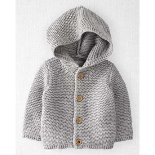 Baby Organic Cotton Signature Stitch Cardigan (6M)