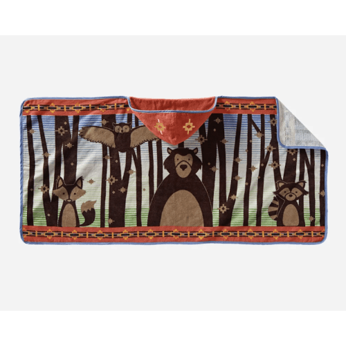 WOODLAND NEIGHBORS HOODED TOWEL