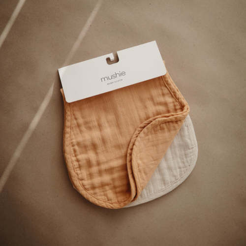 Mushie Muslin Baby Burp Cloth Organic Cotton 2-Pack