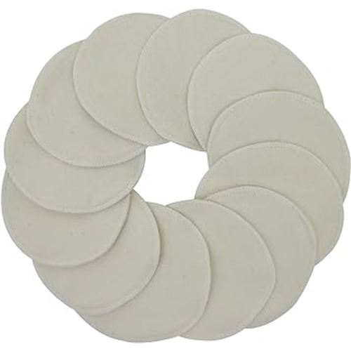 TL Care Twin Pack Nursing Pads Made with Organic Cotton, Natural Color, 12 Count