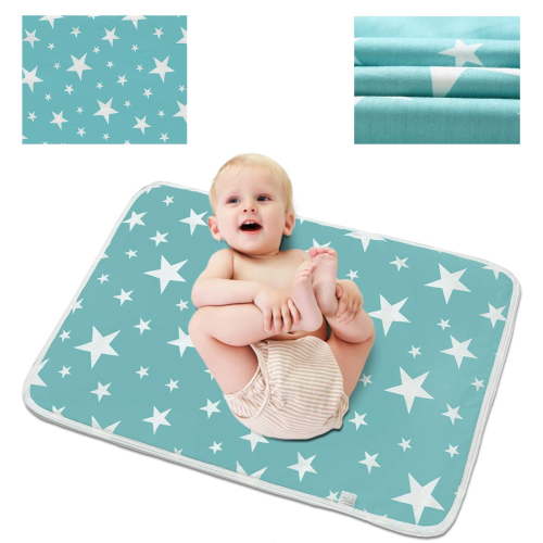 LNKOO Waterproof Diaper Changing Pads Travel Friendly Super Soft Fabric Size 23.6 x 29.5 inches,Washable Reusable Breathable Leak Proof Infant Mattress Pad Portable Baby Changing Mat