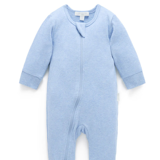 Ribbed Zip Growsuit
