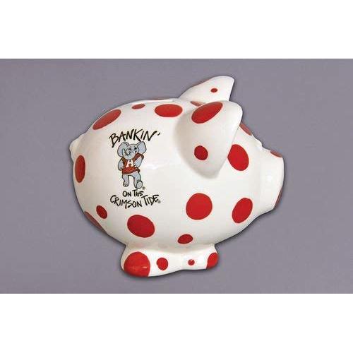 Ceramic Collegiate Piggy Bank Alabama Crimson Tide by Magnolia Lane