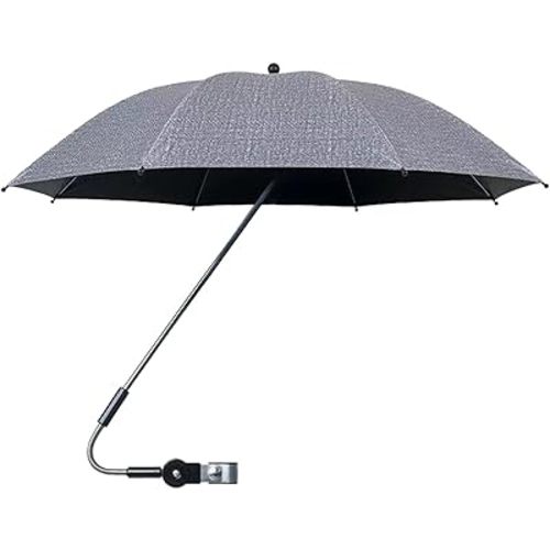 Baby Stroller Umbrella - Baby Stroller Sunshade, Clip- Stroller Canopy | UV Protection Stroller Umbrella with Clamp, 360° Adjustable Baby Stroller Shade for Sun Protection Stroller