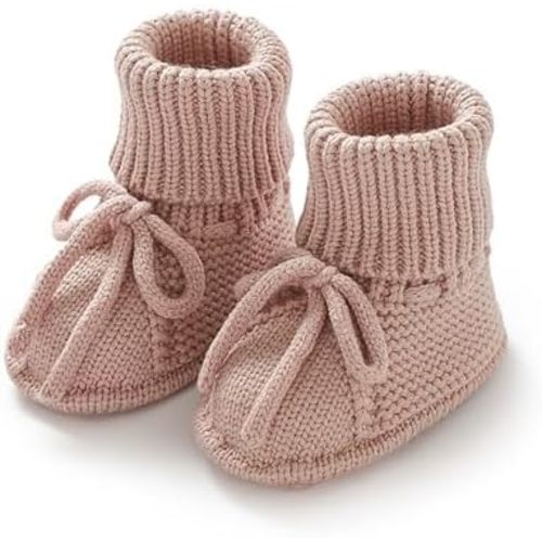 Baby Booties Newborn Sock Shoes Hand Knitting Crochet Infant Boy Girl Cozy Shoes Indoor Breathable Walking Shoes