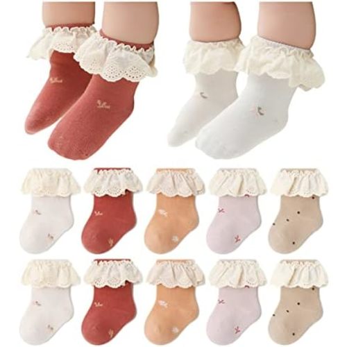 Toptim Newborn Baby-girls Socks and Bow Infant Toddler Ankle Socks
