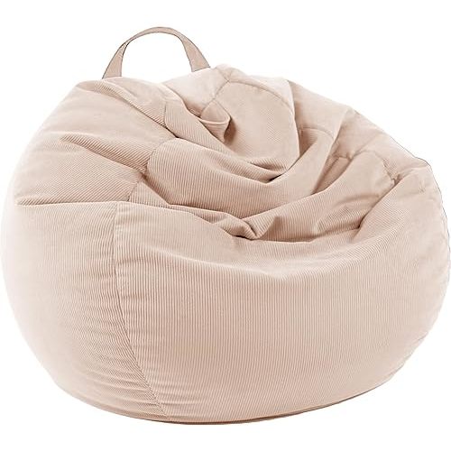 LPMOERA Stuffed Animal Storage Bean Bag Chair Cover (No Filler) For Kids and Adults.Pets Dogs/Cats Lazy Beds.Soft Premium Corduroy Stuffable Bean Bag For Organizing Children Plush Toys or Memory Foam