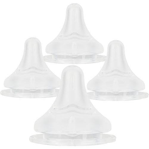 Baby Bottle Silicone Nipples (M) for Spectra,3m+,Meudim Flow, 4 Count