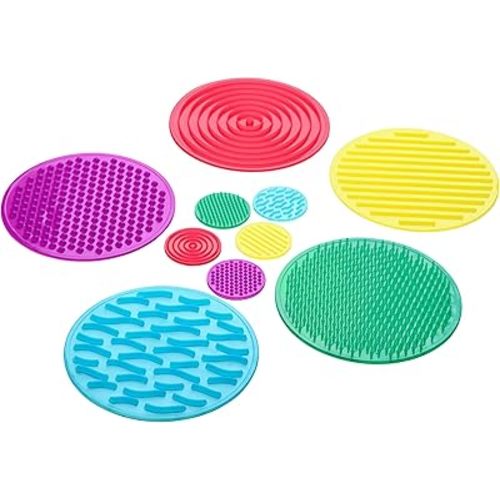 TickiT Silishapes Sensory Circles - in Home Learning Toy for Calming Sensory Play - Set of 10 - Assists Autistic Toddlers & Children