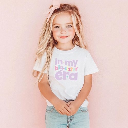 Big Sister Era Kids Graphic Tee | White 3T