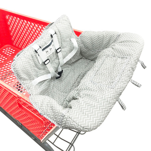 Gecheer Multifunctional 2-in-1 Baby Shopping Cart Cover Children Highchair Cover with Thickened Soft Cushion Transparent Phone Holder for Boys Girls