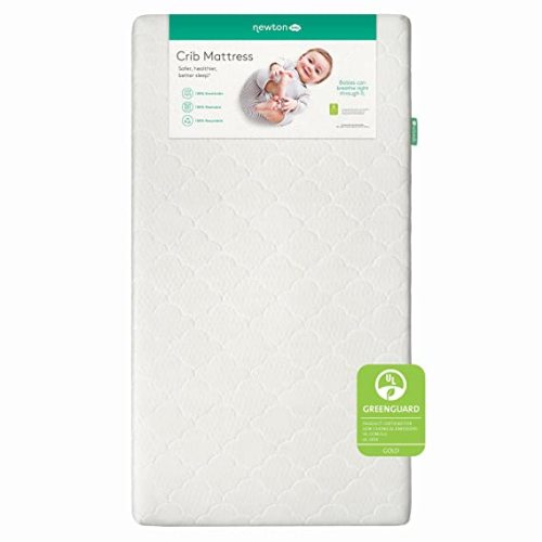 Newton Baby Crib Mattress and Toddler Bed - 100% Breathable Proven to Reduce Suffocation Risk, 100% Washable, 2-Stage, Non-Toxic Better Than Organic, Removable Cover - Deluxe 5.5" Thick- White