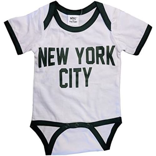 Screen Printed New York City Baby Bodysuit Screen Printed Lennon Retro Style