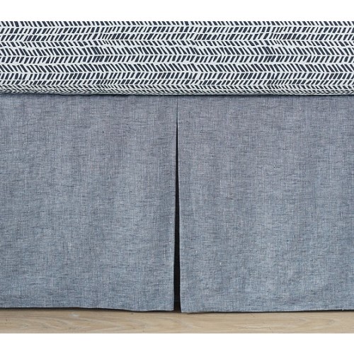 Belgian Flax Linen Crib Skirt | Pottery Barn Kids
