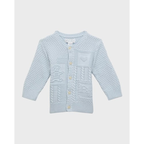 Boy's Cardigan W/ Bear Intarsia, Size 3M-24M