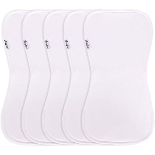 Premium Quality Organic Cotton 5 Pack Baby Burp Cloths – 3 Layer, Large, Ultra Soft & Absorbent Burping Rags for Newborn Babies