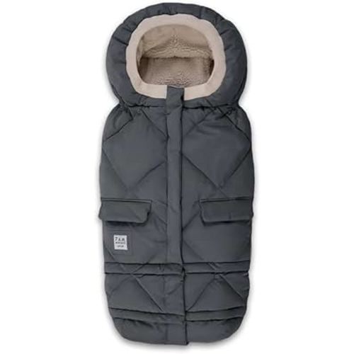 7AM Enfant Stroller Blanket 212 - Adjustable Baby Car Seat Zipped Blanket for Babies Winter, Unisex Multi Purpose Fleece Lined Warm Hooded Toddler Footmuff Water Repellent | (6M - 4T)